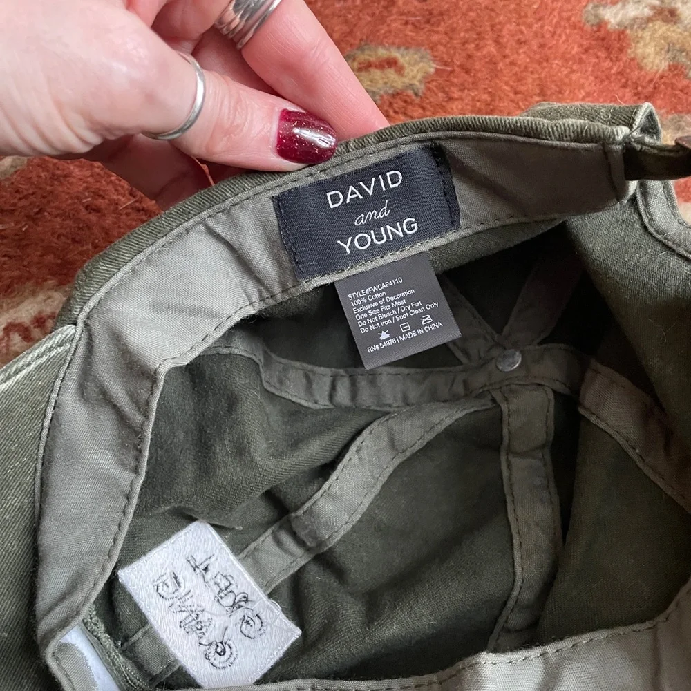 David and Young Olive Green 'Girl Gang' Baseball Cap
